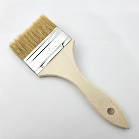 3-inch GraphXOff™ Applicator Chip Brush with natural bristles, a metal ferrule, and wooden handle – Part #BB00015